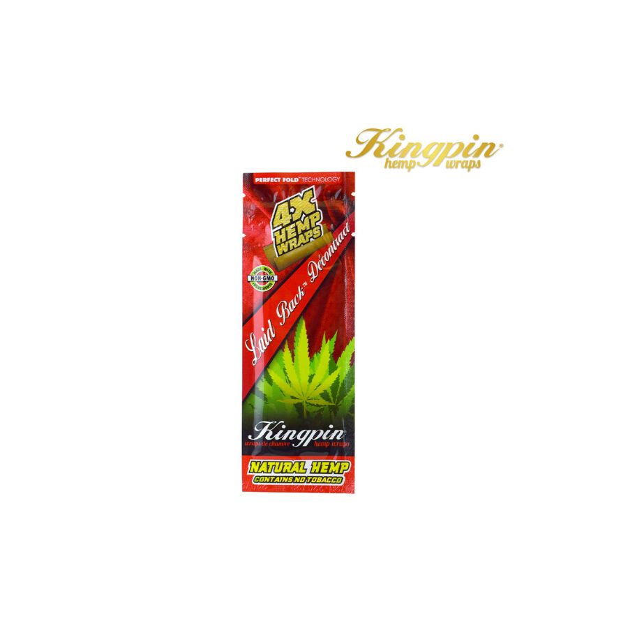 Kingpin Hemp Wraps packaging with brand logo on a white background