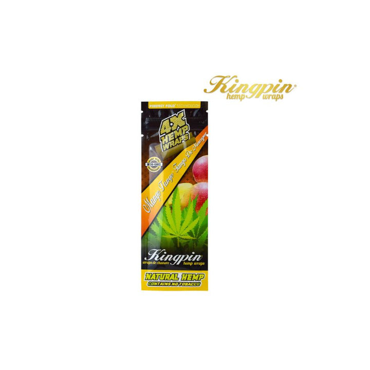Kingpin Hemp Wraps packaging with a white background