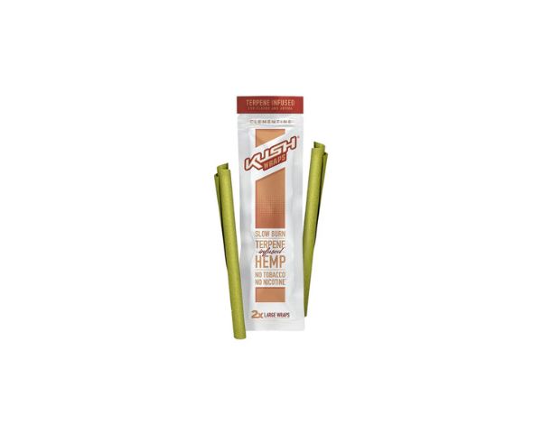 Kush Wrap packaging with two wraps on a white background