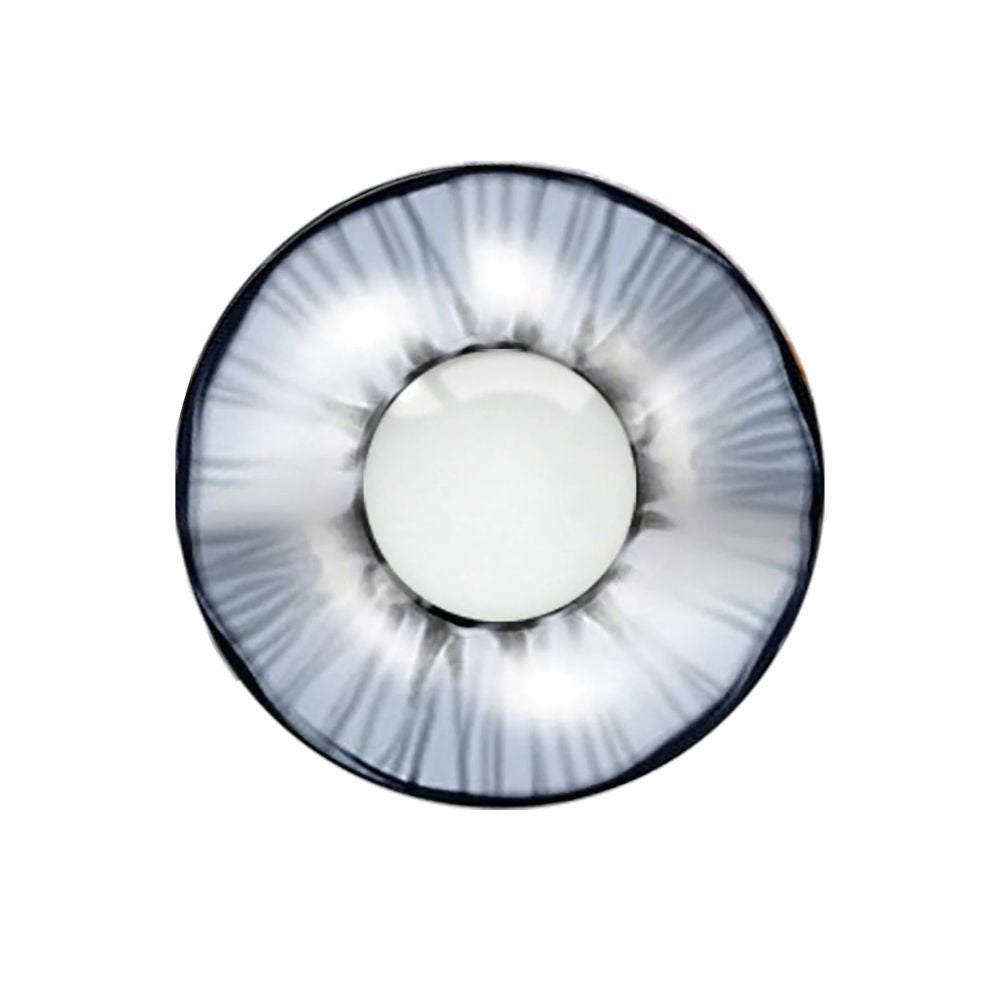 Loox Phantom Round ceiling light fixture with black rim on a white background
