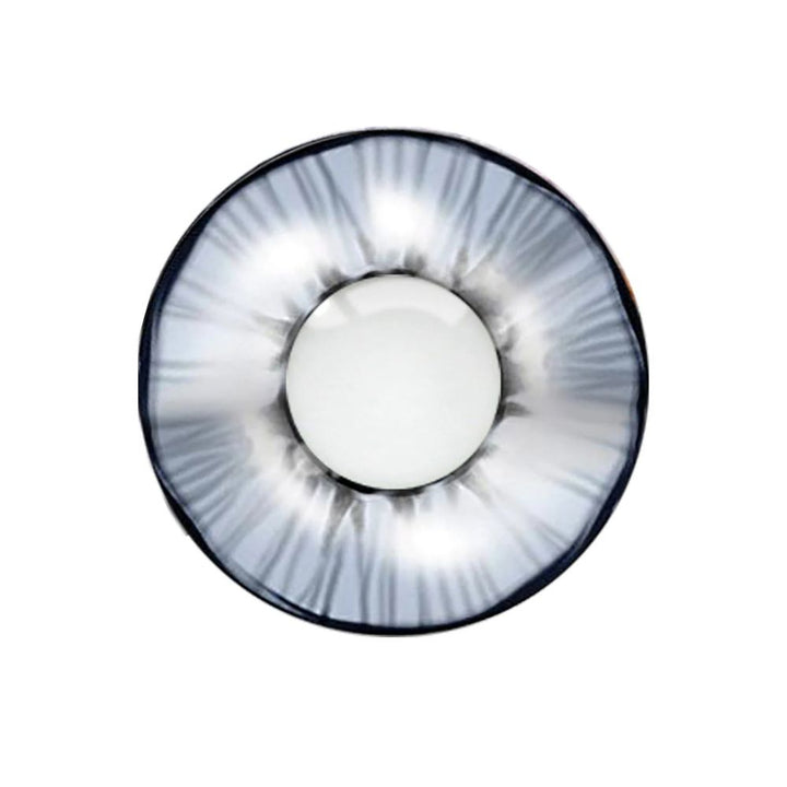 Loox Phantom Round ceiling light fixture with black rim on a white background