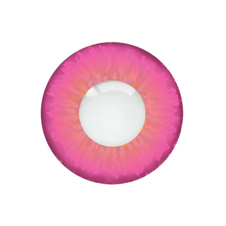 Loox Wonderland Pink contact lens on a white background