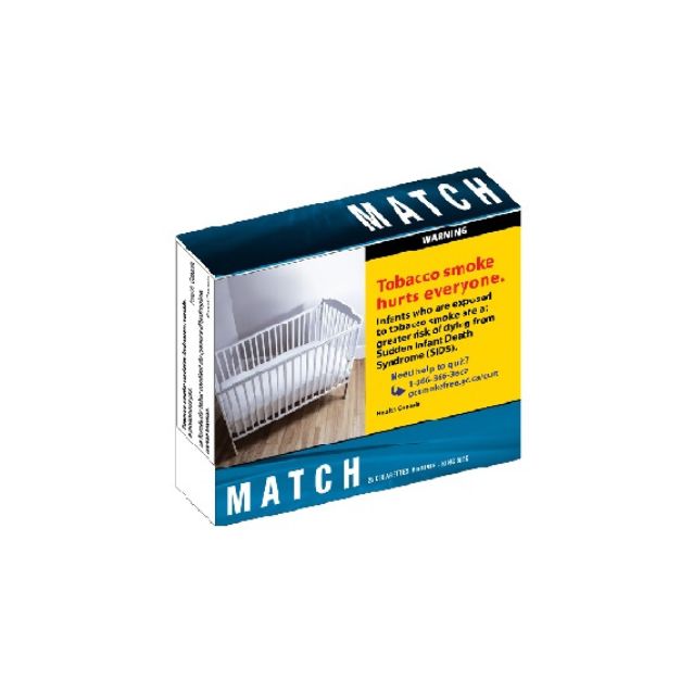 Match chic the 20-pack box of cigarettes on a white background