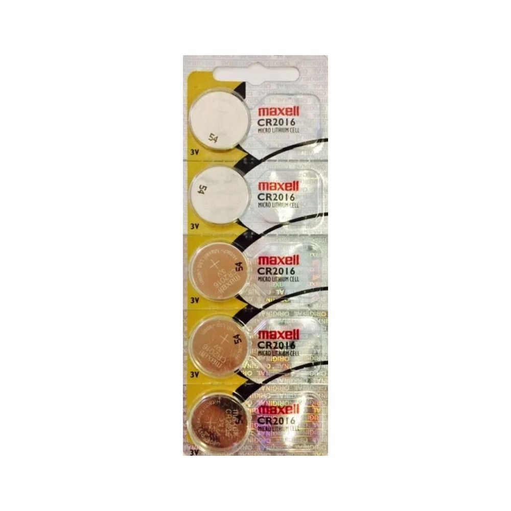 Maxell battery CR2016 on a white background