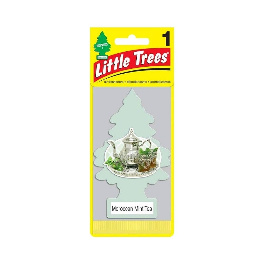 Little Trees Moroccan Mint Tea air freshener packaging on a white background