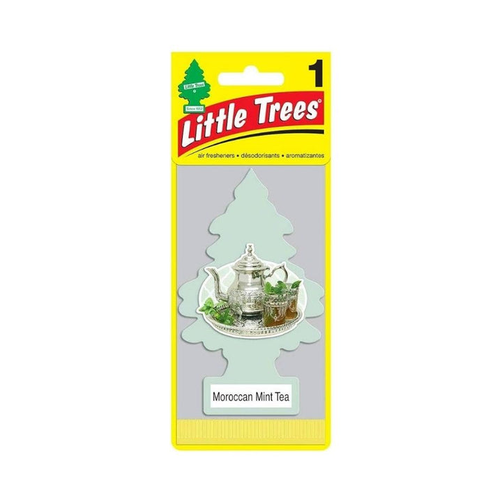 Little Trees Moroccan Mint Tea air freshener packaging on a white background