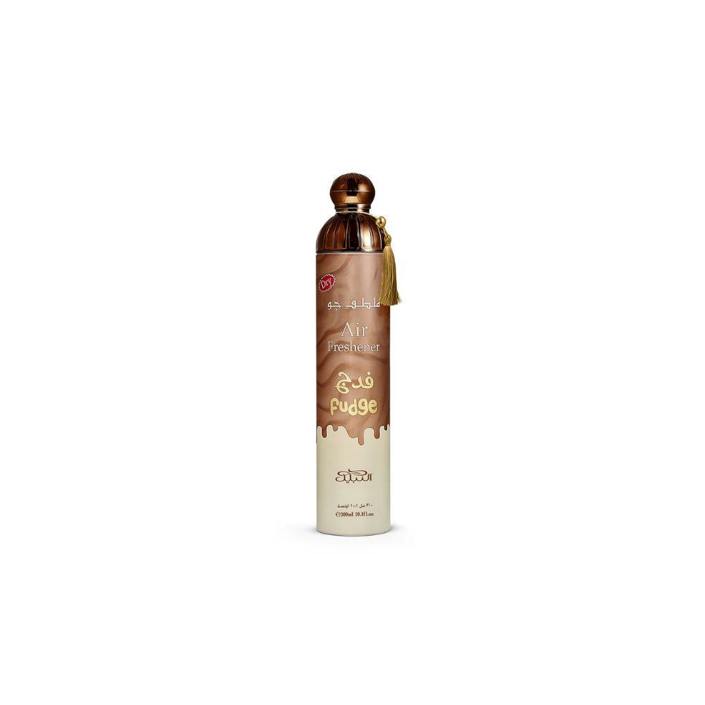 Nabeel Fudge Air Freshener 300ml bottle with brown and beige design on a white background
