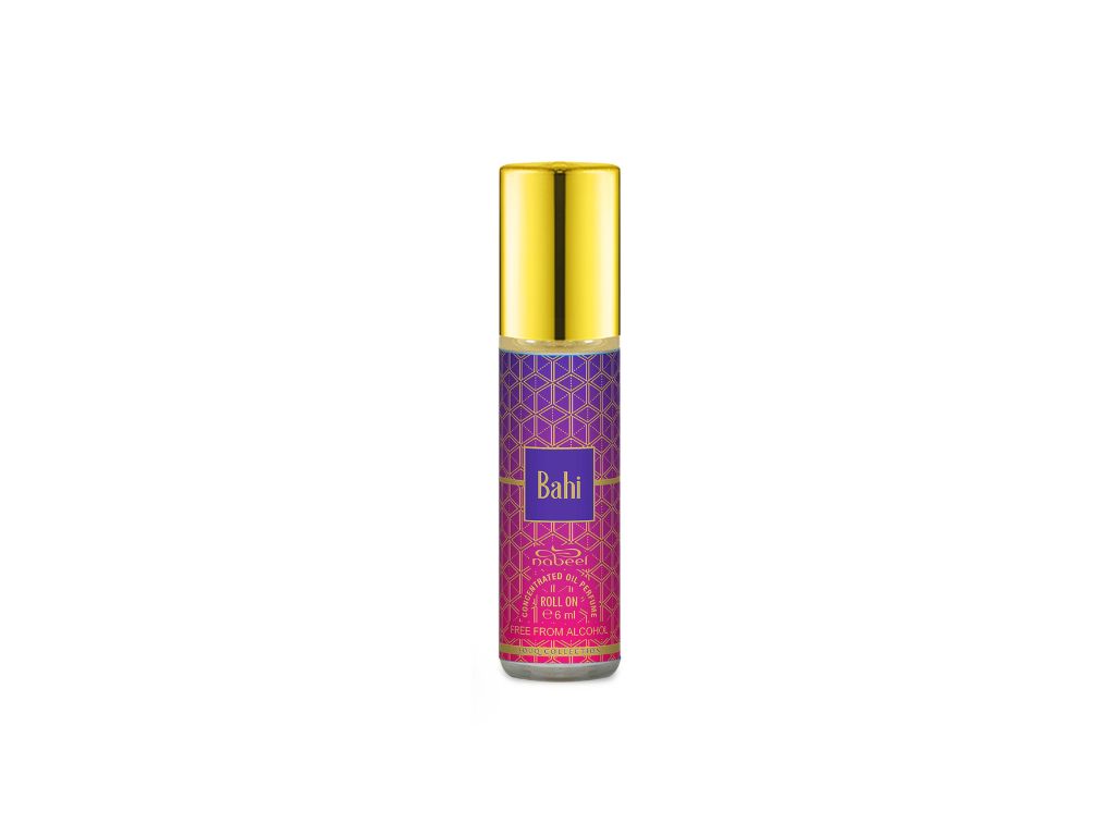 Nabeel attar Bahi Alcohol Free Roll on oil Perfume bottle on a white background