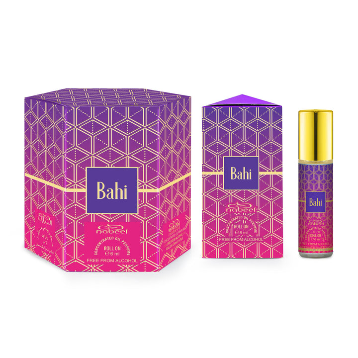 Nabeel attar Bahi Alcohol Free Roll on oil Perfume on a white background