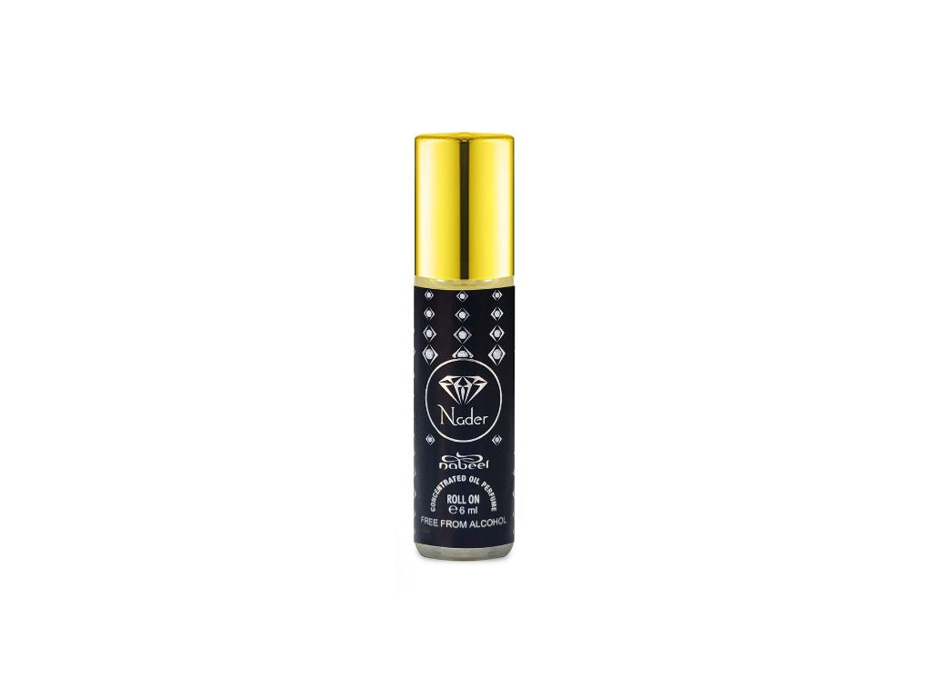 Nabeel attar Nader Alcohol Free Roll on oil Perfume bottle on a white background 