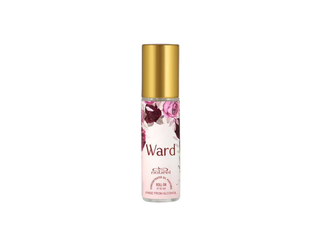 Nabeel attar Ward Alcohol Free Roll on oil Perfume bottle on a white background