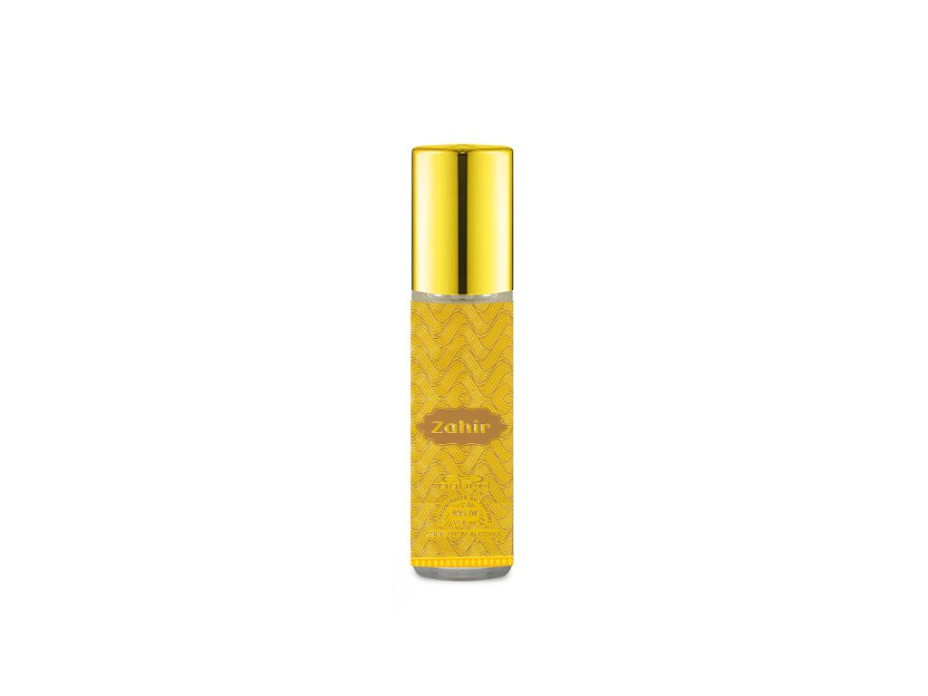 Nabeel attar Zahir Alcohol Free Roll on oil Perfume bottle on a white background