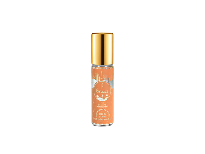 Nabeel itr attar Birwaz Alcohol Free Roll on oil Perfume bottle on a white background