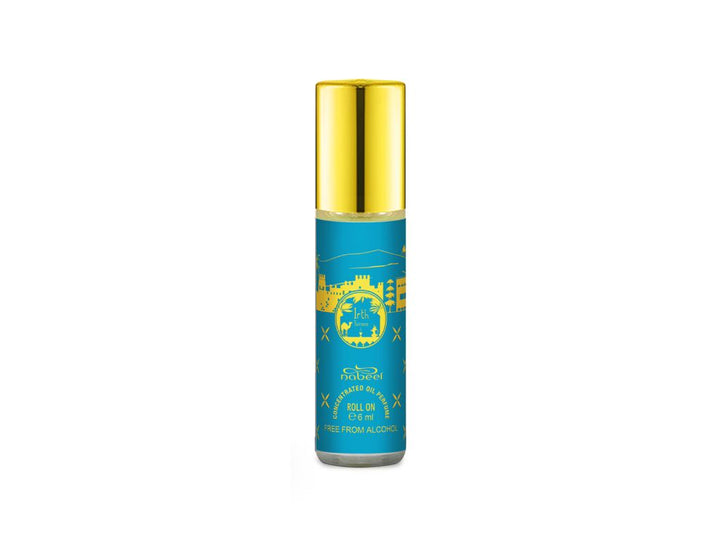 Nabeel itr attar Irth Fairooz Alcohol Free Roll on oil Perfume on a white background