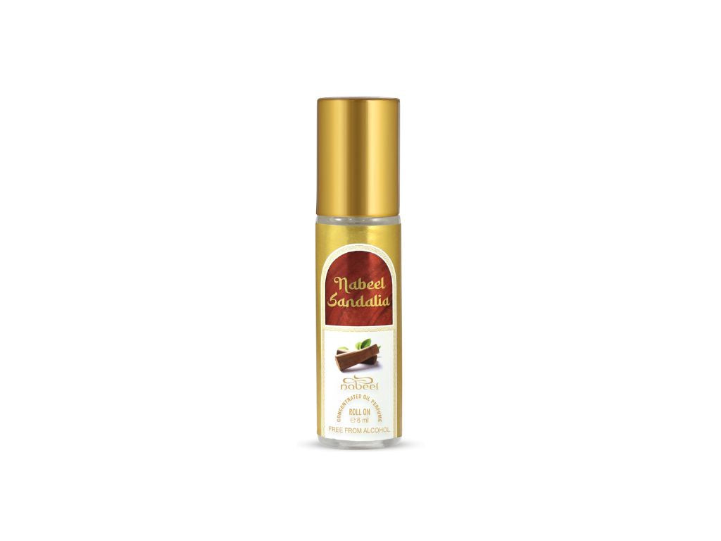 Nabeel attar itr Nabeel Sandalia Alcohol Free Roll on oil Perfume on a white background