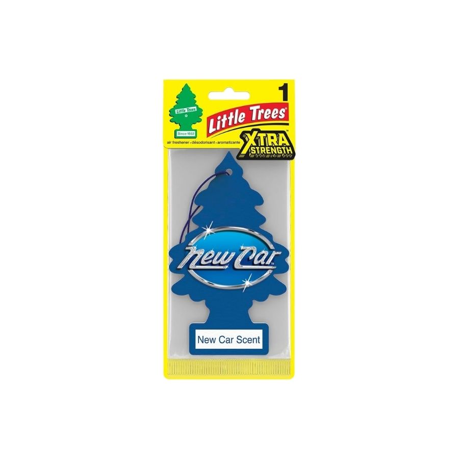 Little tree extra New car carded air freshner with white background