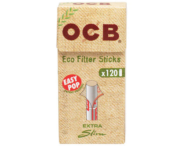 Ocb eco erxtra slim filter stick on white background