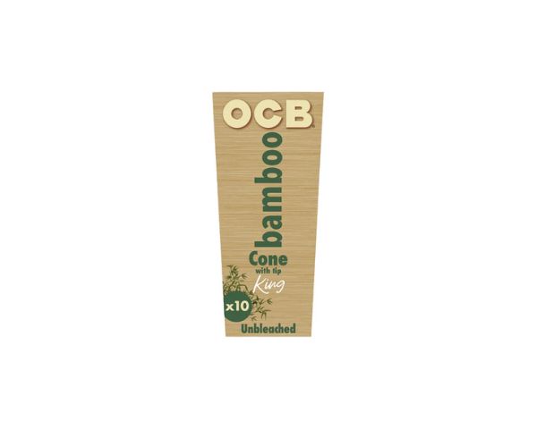 Ocb Bamboo cone king size 10pk on a white background