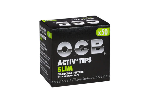 OCB slim acrive tips 50 with white background.