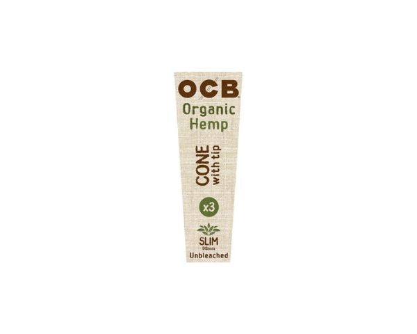 Ocb organic  cone king slim size 3pk on a white background