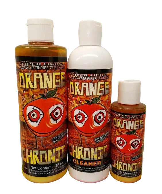 Orange Chronic Bong Cleaner on a white background
