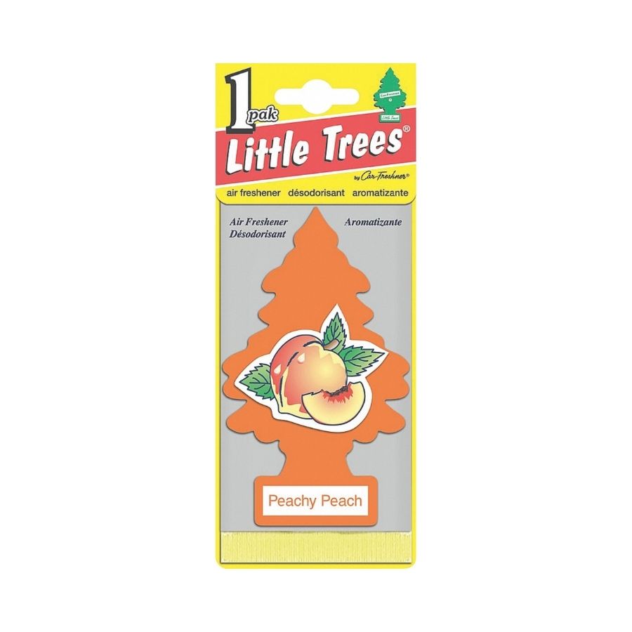 Little tree airfreshner peachy peach carded with white backfround.
