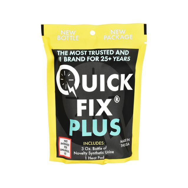Quick Fix Plus package with yellow and black design on a white background