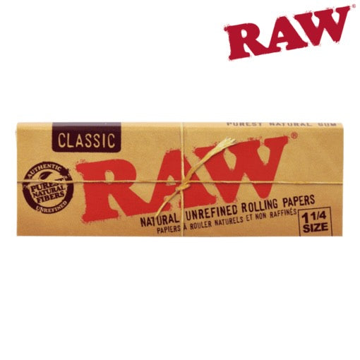 raw 125 classic rolling papers - shell shock
