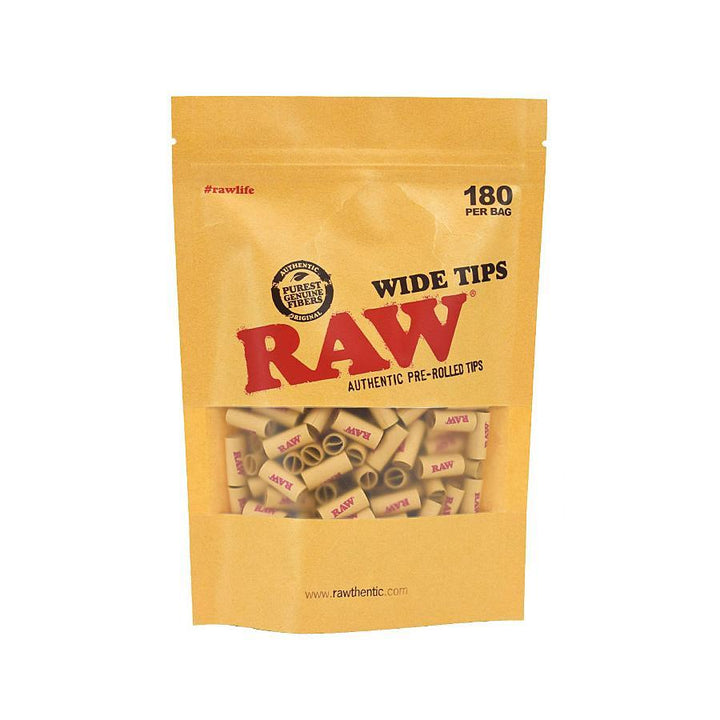 Raw Pre Rolled Filter tips 180 Pack Bag Wide - Shell Shock