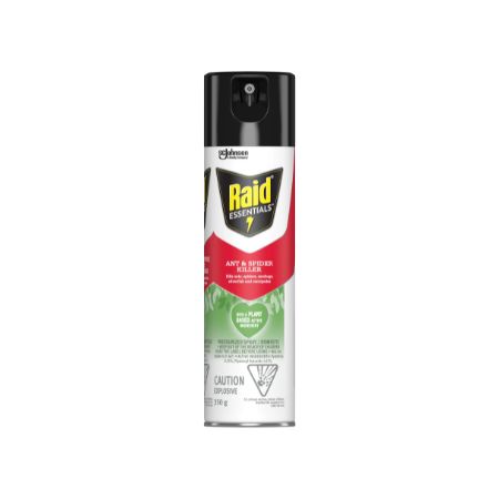 Raid Essentials Ant and Spider Killer Pressurized Spray bottle 350g on a white background