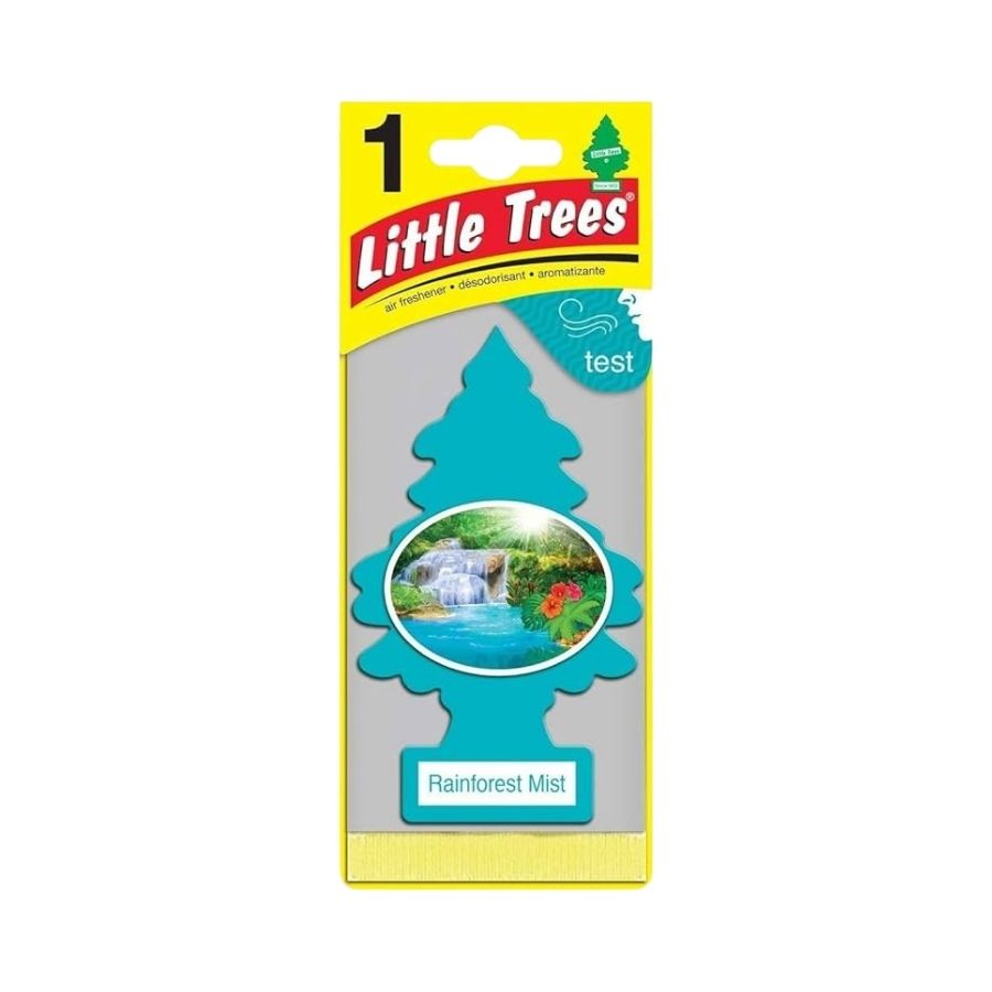 Little tree Rainforest mist airfreshner carded with with white back ground