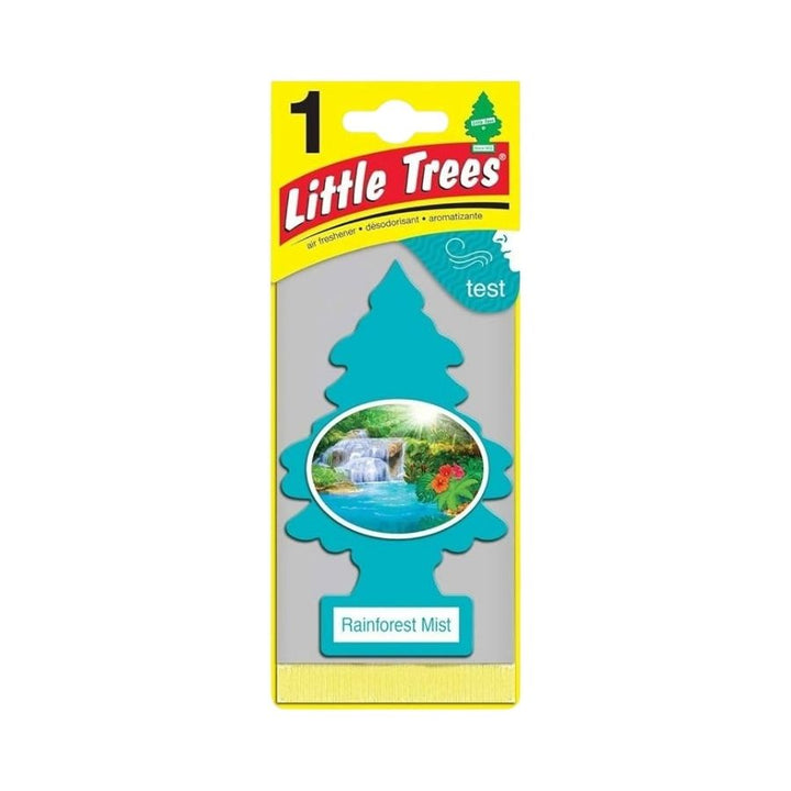 Little tree Rainforest mist airfreshner carded with with white back ground