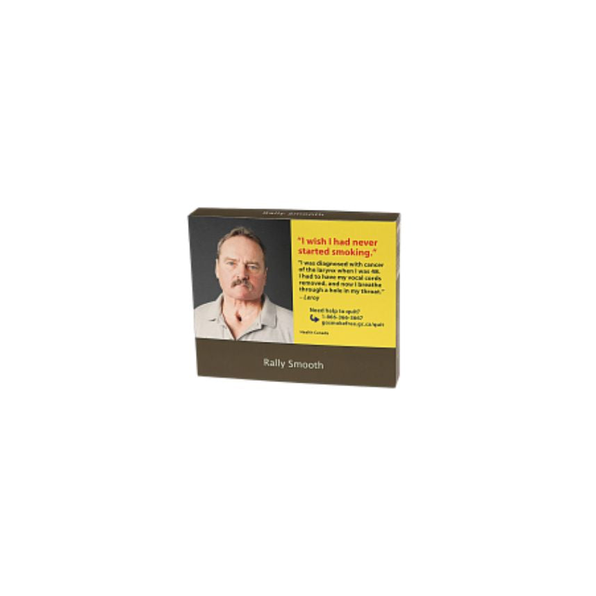 Rally cigarette smooth king size 25 pack king size on white background