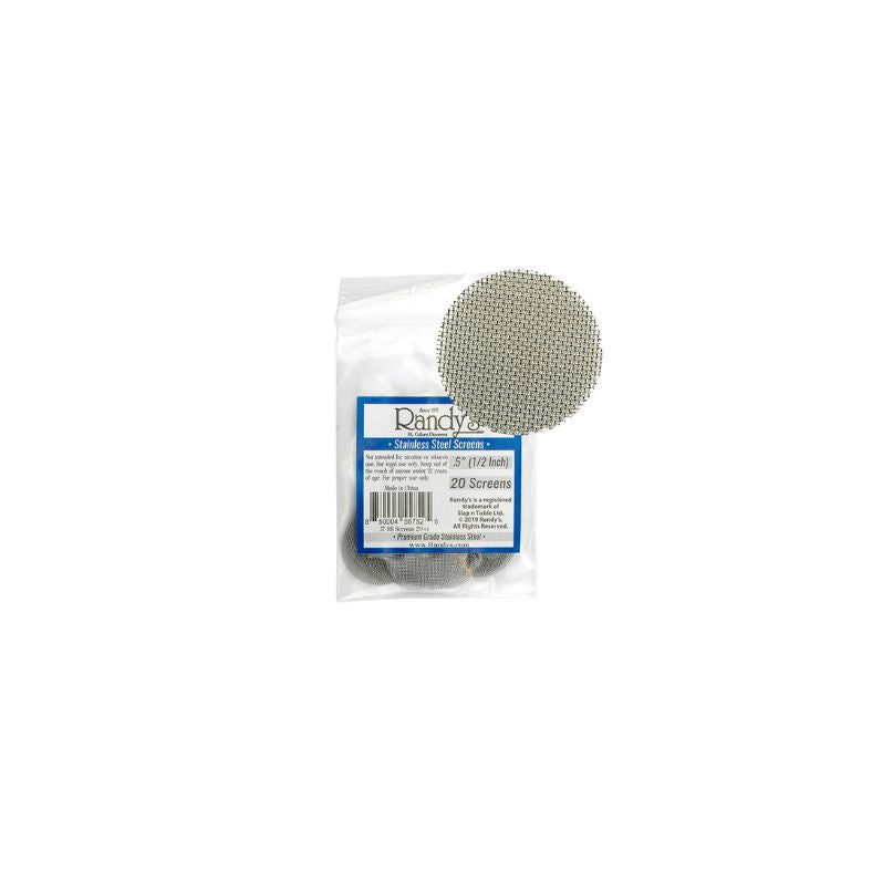 Packaged round metal scrubber with Randy's label on a white background