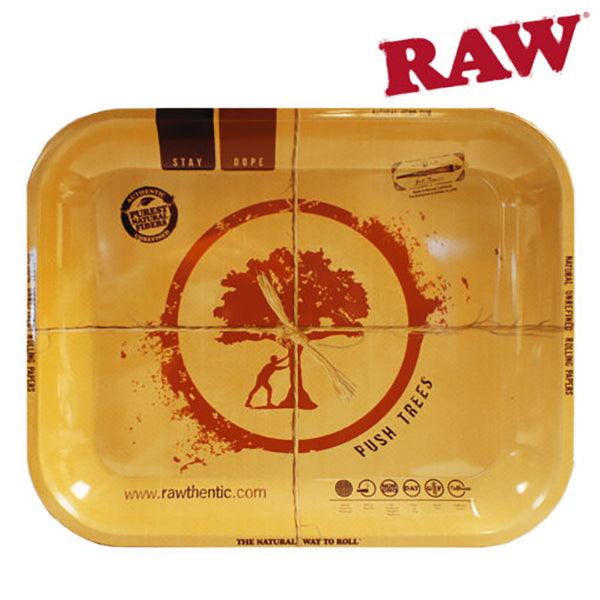 Raw Rolling Tray Large Push Trees - Shell Shock