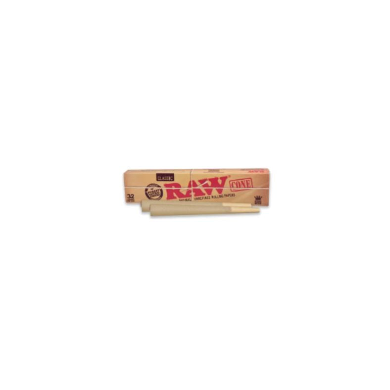 Two packs of Raw rolling paper on a white background