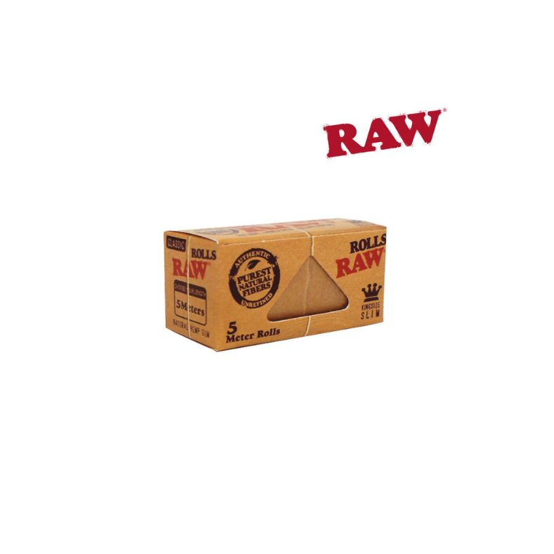 Box of Raw rolling paper with visible branding on a white background