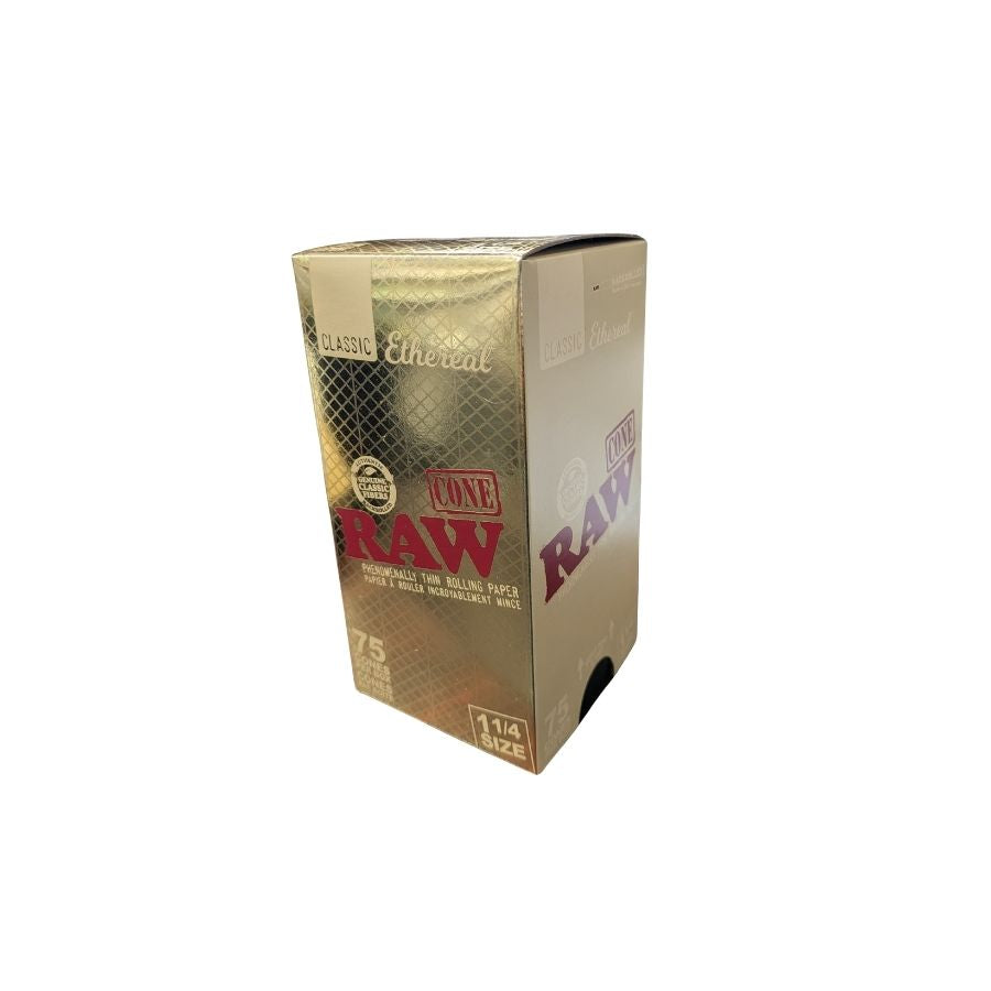 Box of Raw rolling paper on a white background