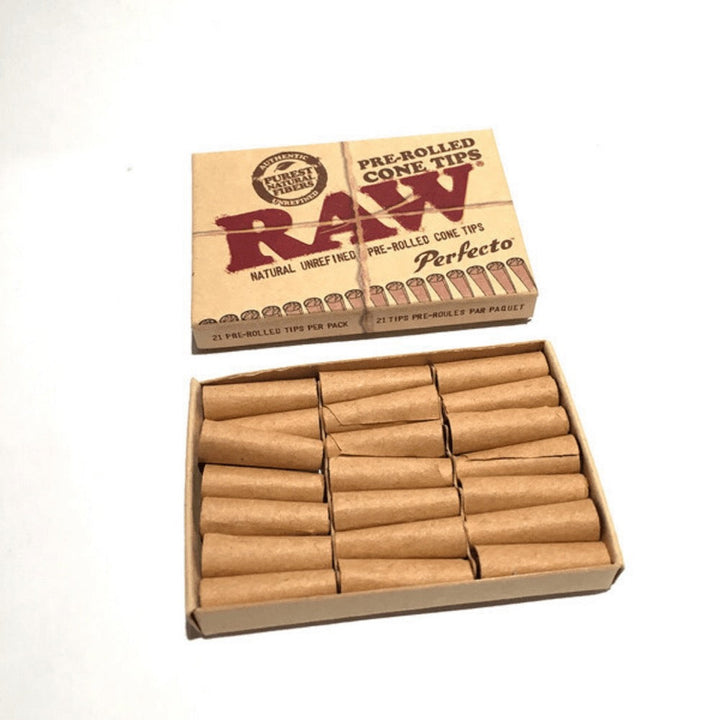 raw perfecto pre rolled filter tips - shell shock