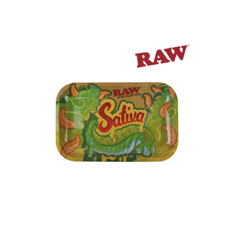 Green and red rolling tray with &