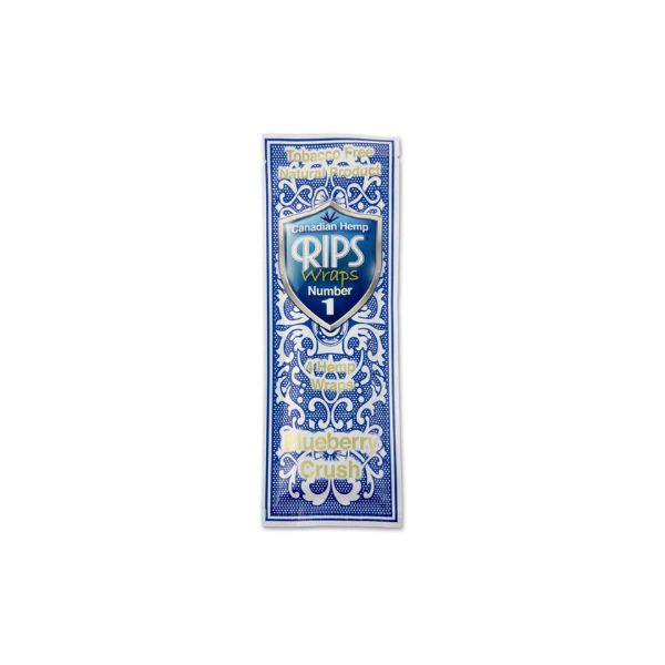 Blue package of Canadian Hemp Rips Wraps on a white background