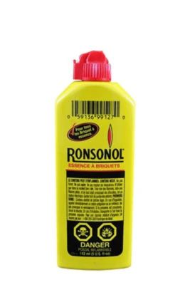 Ronson lighter fluid 142ml on a white backgrouund
