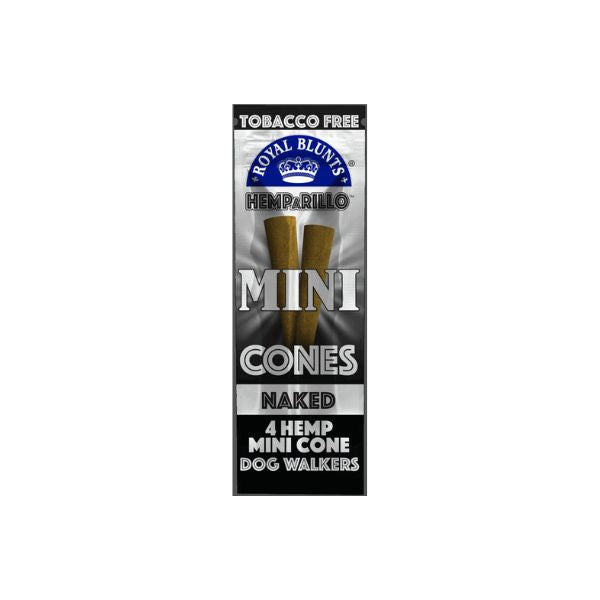 Pack of Hemp mini cones with branding on a white background