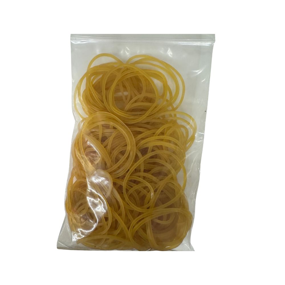 Rubber Band elastic band 50g on a white background
