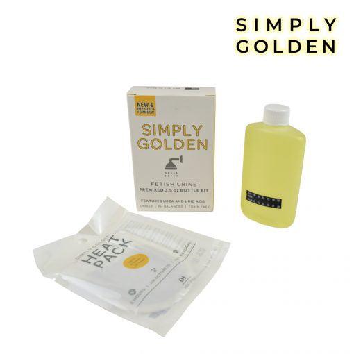Simply Golden Synthetic Urine  on a white background