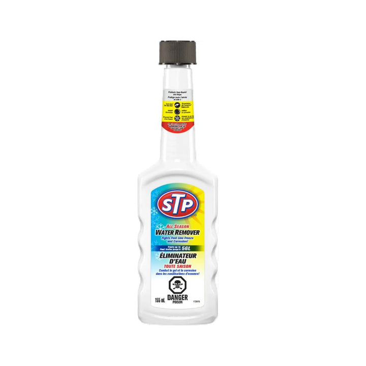 STP all season water remover bottle on a white background