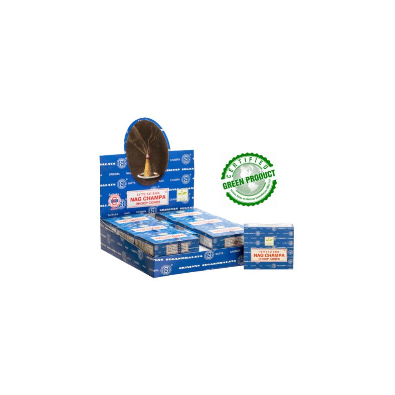 Satya dhoop cone on a white background