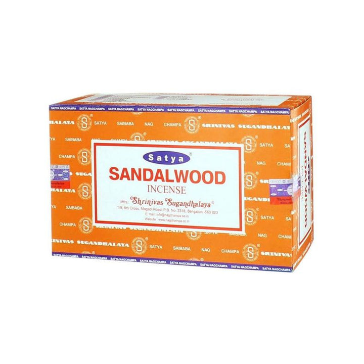 Satya sandalwood incense 100gram on a white background