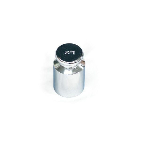 Silver dumbbell weight with black top on a white background
