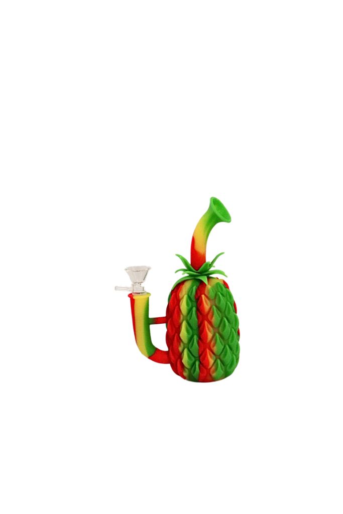 Silicone pineapple-shaped hookah on a white background